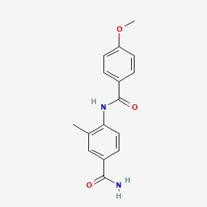 4-[(4-methoxybenzoyl)amino]-3-methylbenzamide