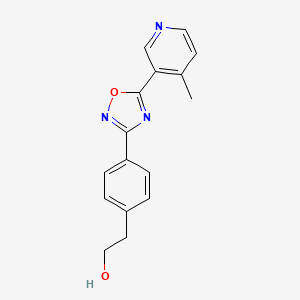 2-[4-[5-(4-Methylpyridin-3-yl)-1,2,4-oxadiazol-3-yl]phenyl]ethanol