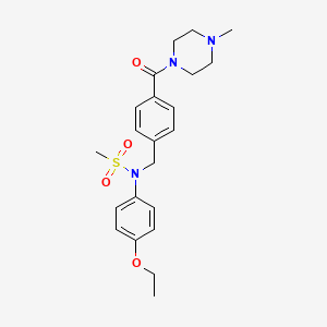 N-(4-ETHOXYPHENYL)-N-{[4-(4-METHYLPIPERAZINE-1-CARBONYL)PHENYL]METHYL}METHANESULFONAMIDE