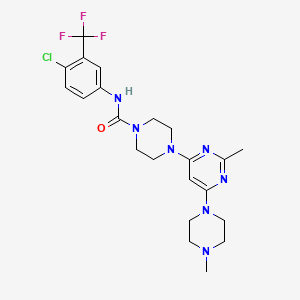 N-[4-chloro-3-(trifluoromethyl)phenyl]-4-[2-methyl-6-(4-methyl-1-piperazinyl)-4-pyrimidinyl]-1-piperazinecarboxamide