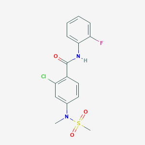 2-chloro-N-(2-fluorophenyl)-4-[methyl(methylsulfonyl)amino]benzamide