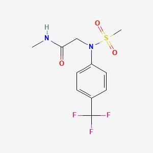 molecular formula C11H13F3N2O3S B4492451 N~1~-methyl-N~2~-(methylsulfonyl)-N~2~-[4-(trifluoromethyl)phenyl]glycinamide 