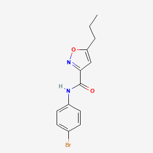 molecular formula C13H13BrN2O2 B4492467 N-(4-bromophenyl)-5-propyl-3-isoxazolecarboxamide 