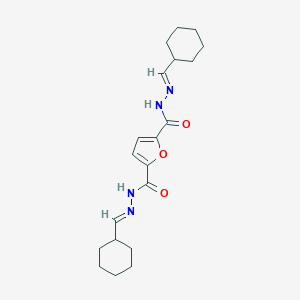 molecular formula C20H28N4O3 B449247 N'~2~,N'~5~-bis(cyclohexylmethylene)-2,5-furandicarbohydrazide 