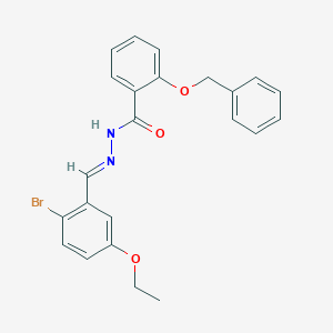 molecular formula C23H21BrN2O3 B449248 2-(benzyloxy)-N'-(2-bromo-5-ethoxybenzylidene)benzohydrazide 