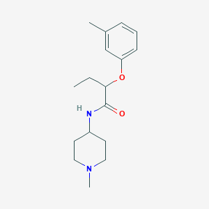 molecular formula C17H26N2O2 B4492480 2-(3-methylphenoxy)-N-(1-methyl-4-piperidinyl)butanamide 