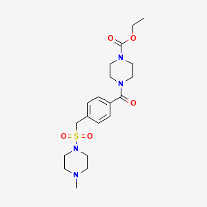 ethyl 4-(4-{[(4-methyl-1-piperazinyl)sulfonyl]methyl}benzoyl)-1-piperazinecarboxylate