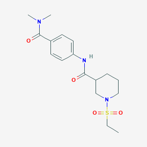 N-[4-(DIMETHYLCARBAMOYL)PHENYL]-1-(ETHANESULFONYL)PIPERIDINE-3-CARBOXAMIDE