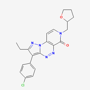 3-(4-chlorophenyl)-2-ethyl-7-(tetrahydro-2-furanylmethyl)pyrazolo[5,1-c]pyrido[4,3-e][1,2,4]triazin-6(7H)-one