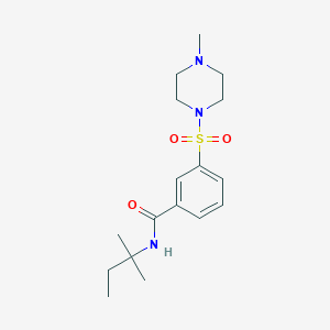 N-(2-methylbutan-2-yl)-3-[(4-methylpiperazin-1-yl)sulfonyl]benzamide