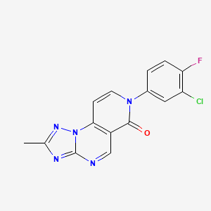 molecular formula C15H9ClFN5O B4492544 7-(3-chloro-4-fluorophenyl)-2-methylpyrido[3,4-e][1,2,4]triazolo[1,5-a]pyrimidin-6(7H)-one 