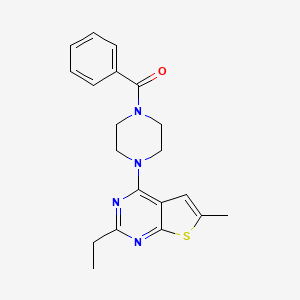 4-(4-benzoyl-1-piperazinyl)-2-ethyl-6-methylthieno[2,3-d]pyrimidine