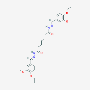 N'~1~,N'~7~-bis(4-ethoxy-3-methoxybenzylidene)heptanedihydrazide