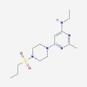 N-ethyl-2-methyl-6-[4-(propylsulfonyl)-1-piperazinyl]-4-pyrimidinamine