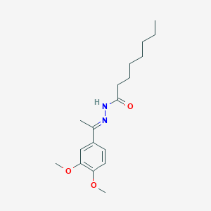 molecular formula C18H28N2O3 B449258 N'-[1-(3,4-dimethoxyphenyl)ethylidene]octanohydrazide 