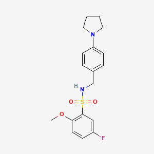 5-FLUORO-2-METHOXY-N-{[4-(PYRROLIDIN-1-YL)PHENYL]METHYL}BENZENE-1-SULFONAMIDE