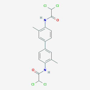 molecular formula C18H16Cl4N2O2 B449259 2,2-dichloro-N-{4'-[(dichloroacetyl)amino]-3,3'-dimethyl[1,1'-biphenyl]-4-yl}acetamide 