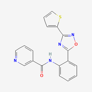 N-{2-[3-(2-thienyl)-1,2,4-oxadiazol-5-yl]phenyl}nicotinamide