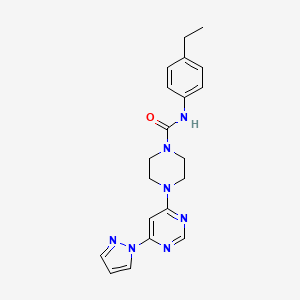 N-(4-ethylphenyl)-4-[6-(1H-pyrazol-1-yl)-4-pyrimidinyl]-1-piperazinecarboxamide