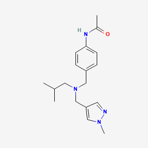 molecular formula C18H26N4O B4492628 N-[4-({isobutyl[(1-methyl-1H-pyrazol-4-yl)methyl]amino}methyl)phenyl]acetamide 