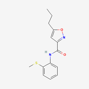 N-[2-(methylthio)phenyl]-5-propyl-3-isoxazolecarboxamide