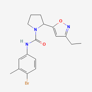 N-(4-bromo-3-methylphenyl)-2-(3-ethyl-1,2-oxazol-5-yl)pyrrolidine-1-carboxamide