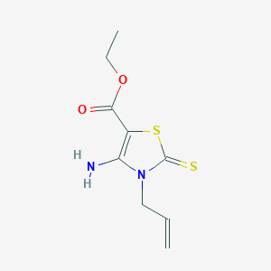 molecular formula C9H12N2O2S2 B044927 3-烯丙基-4-氨基-2-硫代-2,3-二氢-1,3-噻唑-5-羧酸乙酯 CAS No. 111698-89-6