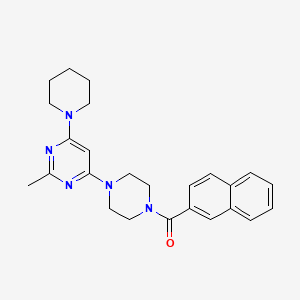 2-methyl-4-[4-(2-naphthoyl)-1-piperazinyl]-6-(1-piperidinyl)pyrimidine