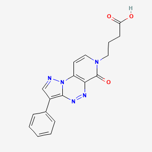 molecular formula C18H15N5O3 B4492758 4-(6-oxo-3-phenylpyrazolo[5,1-c]pyrido[4,3-e][1,2,4]triazin-7(6H)-yl)butanoic acid 