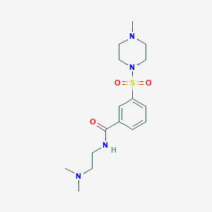 N-[2-(dimethylamino)ethyl]-3-[(4-methylpiperazin-1-yl)sulfonyl]benzamide