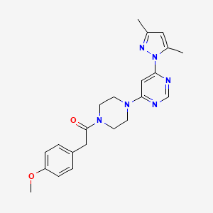 4-(3,5-dimethyl-1H-pyrazol-1-yl)-6-{4-[(4-methoxyphenyl)acetyl]-1-piperazinyl}pyrimidine