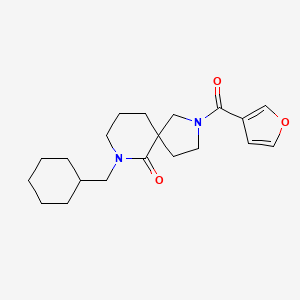 molecular formula C20H28N2O3 B4492844 7-(cyclohexylmethyl)-2-(3-furoyl)-2,7-diazaspiro[4.5]decan-6-one 