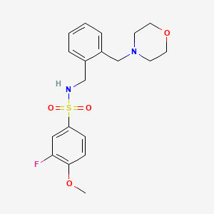 3-FLUORO-4-METHOXY-N-({2-[(MORPHOLIN-4-YL)METHYL]PHENYL}METHYL)BENZENE-1-SULFONAMIDE