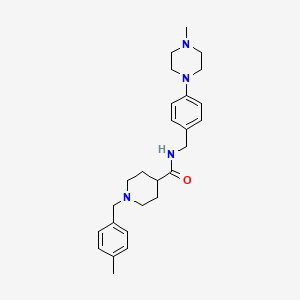 molecular formula C26H36N4O B4492864 1-[(4-METHYLPHENYL)METHYL]-N-{[4-(4-METHYLPIPERAZIN-1-YL)PHENYL]METHYL}PIPERIDINE-4-CARBOXAMIDE 