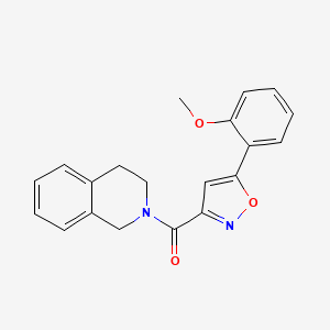 molecular formula C20H18N2O3 B4492867 2-{[5-(2-methoxyphenyl)-3-isoxazolyl]carbonyl}-1,2,3,4-tetrahydroisoquinoline 