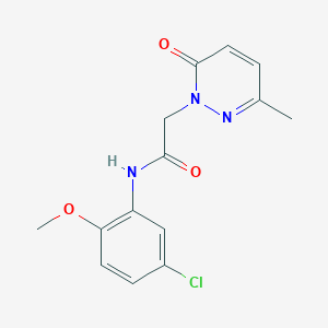 molecular formula C14H14ClN3O3 B4492870 N-(5-chloro-2-methoxyphenyl)-2-(3-methyl-6-oxopyridazin-1(6H)-yl)acetamide 