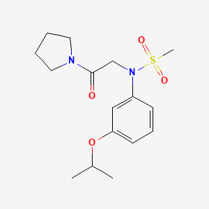 N-(3-isopropoxyphenyl)-N-[2-oxo-2-(1-pyrrolidinyl)ethyl]methanesulfonamide