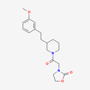 molecular formula C19H26N2O4 B4492874 3-(2-{3-[2-(3-methoxyphenyl)ethyl]-1-piperidinyl}-2-oxoethyl)-1,3-oxazolidin-2-one 