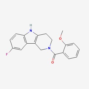 (8-fluoro-1,3,4,5-tetrahydro-2H-pyrido[4,3-b]indol-2-yl)(2-methoxyphenyl)methanone