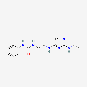 N-(2-{[2-(ethylamino)-6-methyl-4-pyrimidinyl]amino}ethyl)-N'-phenylurea