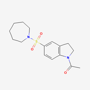 molecular formula C16H22N2O3S B4492889 1-[5-(AZEPANE-1-SULFONYL)-2,3-DIHYDRO-1H-INDOL-1-YL]ETHAN-1-ONE 