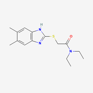 2-[(5,6-dimethyl-1H-benzimidazol-2-yl)thio]-N,N-diethylacetamide