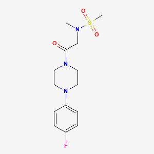 N-[2-[4-(4-fluorophenyl)piperazin-1-yl]-2-oxoethyl]-N-methylmethanesulfonamide