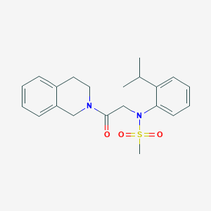 N-[2-(3,4-dihydro-2(1H)-isoquinolinyl)-2-oxoethyl]-N-(2-isopropylphenyl)methanesulfonamide