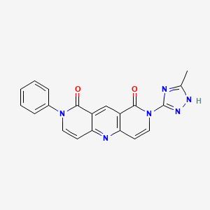 2-(3-METHYL-1H-1,2,4-TRIAZOL-5-YL)-8-PHENYL-1H,2H,8H,9H-PYRIDO[4,3-B]1,6-NAPHTHYRIDINE-1,9-DIONE