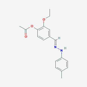 2-Ethoxy-4-[2-(4-methylphenyl)carbohydrazonoyl]phenyl acetate