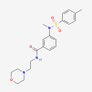 molecular formula C21H27N3O4S B4493025 3-{methyl[(4-methylphenyl)sulfonyl]amino}-N-[2-(4-morpholinyl)ethyl]benzamide 