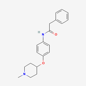 N-{4-[(1-methyl-4-piperidinyl)oxy]phenyl}-2-phenylacetamide