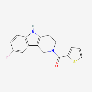 8-fluoro-2-(thiophene-2-carbonyl)-1H,2H,3H,4H,5H-pyrido[4,3-b]indole