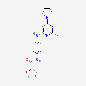 N-(4-{[2-methyl-6-(1-pyrrolidinyl)-4-pyrimidinyl]amino}phenyl)tetrahydro-2-furancarboxamide